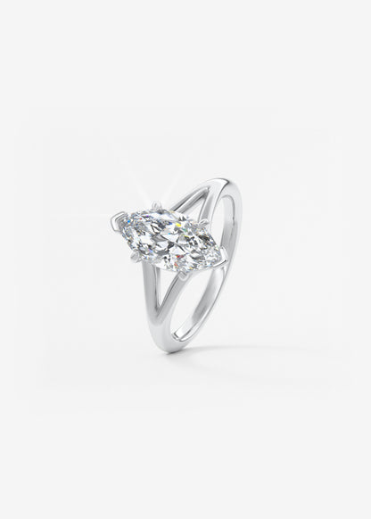 Oval Solitaire With Raised Basket Gallery Lab Grown Diamond Engagement Ring