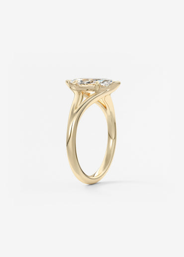 Oval Solitaire With Raised Basket Gallery Lab Grown Diamond Engagement Ring