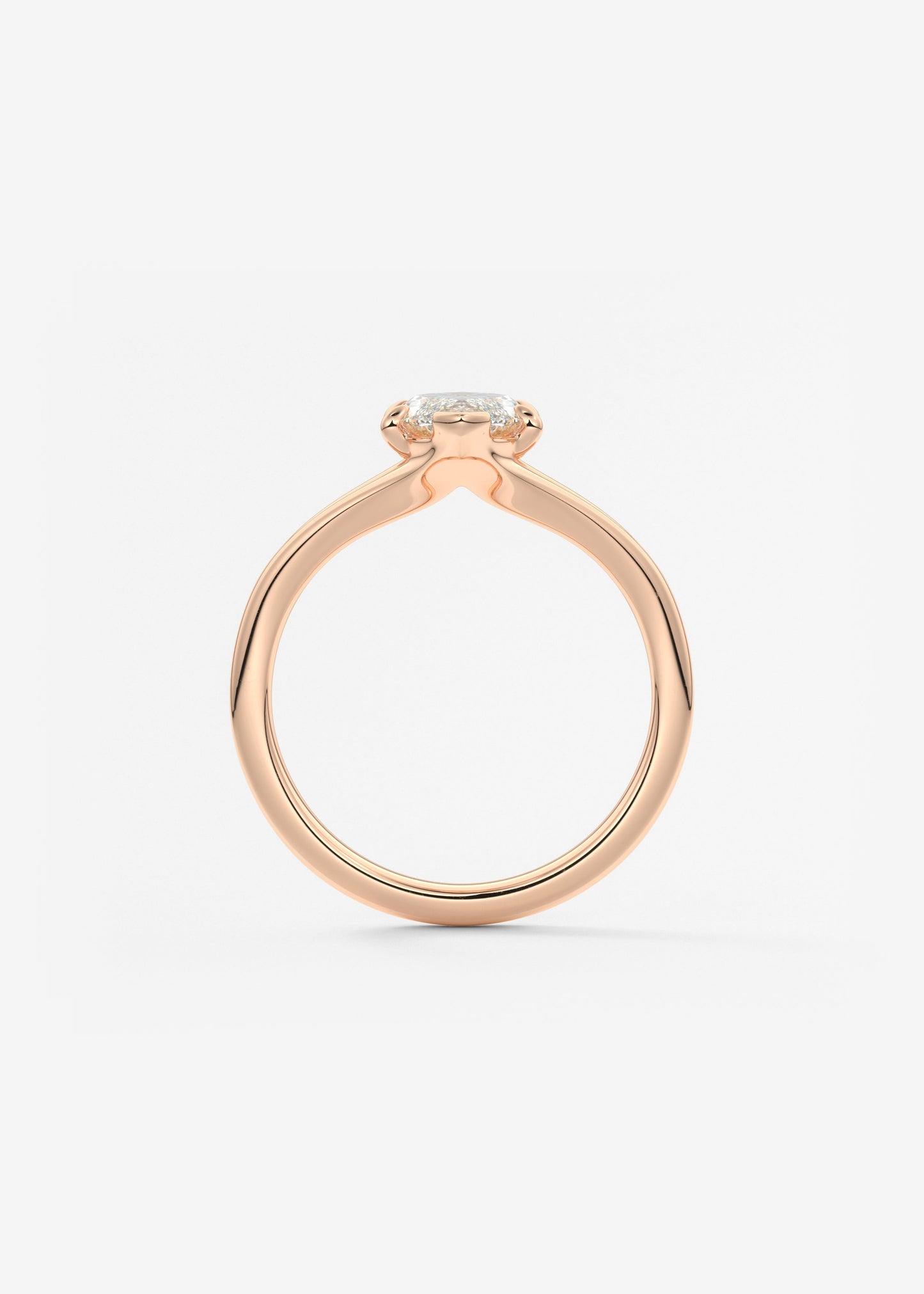 Oval Solitaire With Raised Basket Gallery Lab Grown Diamond Engagement Ring