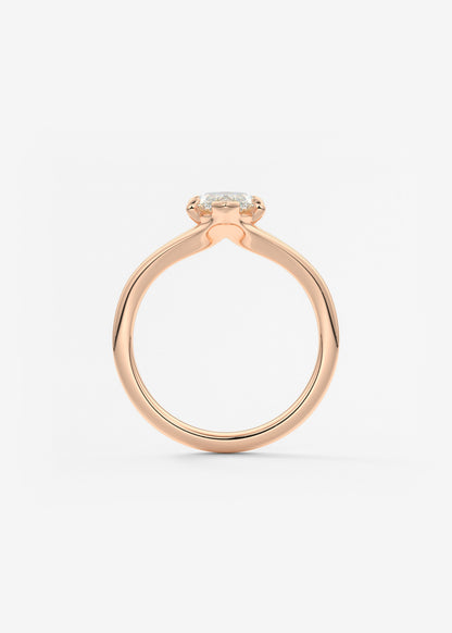 Oval Solitaire With Raised Basket Gallery Lab Grown Diamond Engagement Ring