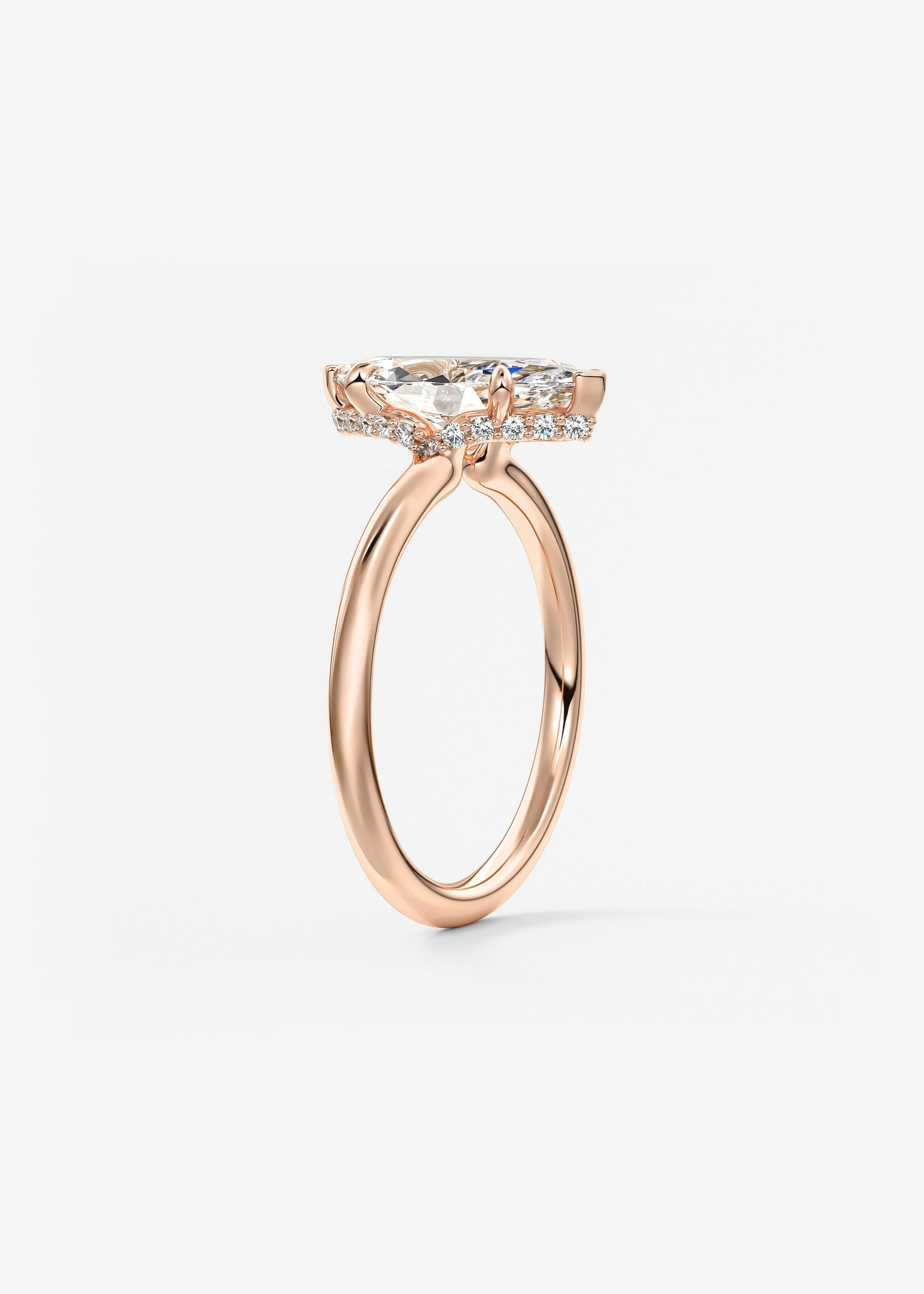 Oval Solitaire With Raised Basket Gallery Lab Grown Diamond Engagement Ring