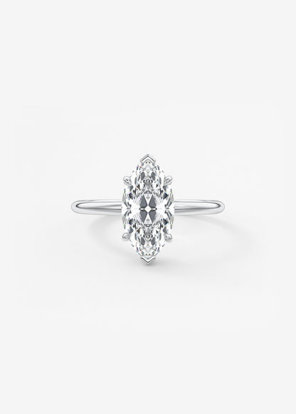 Oval Solitaire With Raised Basket Gallery Lab Grown Diamond Engagement Ring