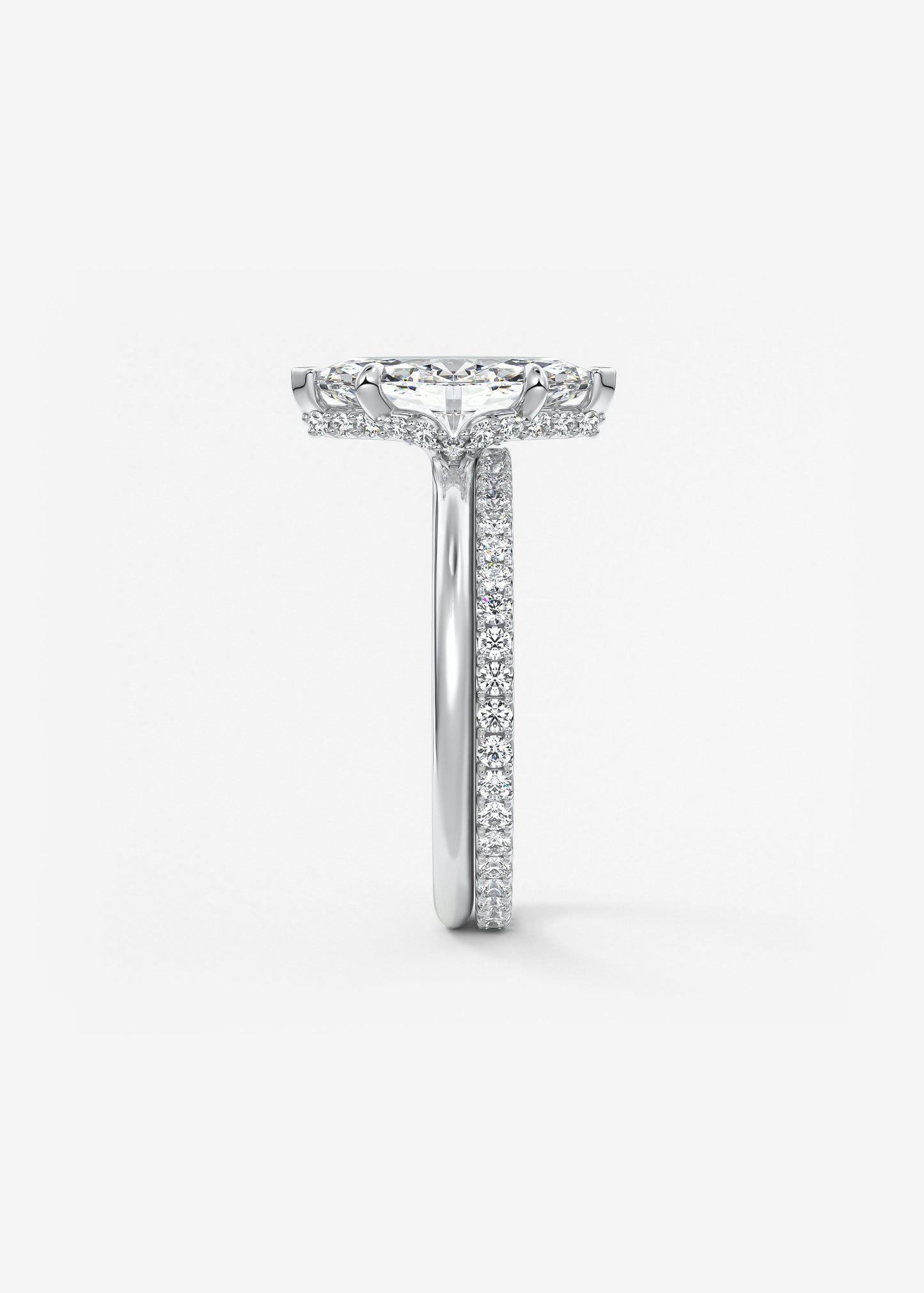 Oval Solitaire With Raised Basket Gallery Lab Grown Diamond Engagement Ring