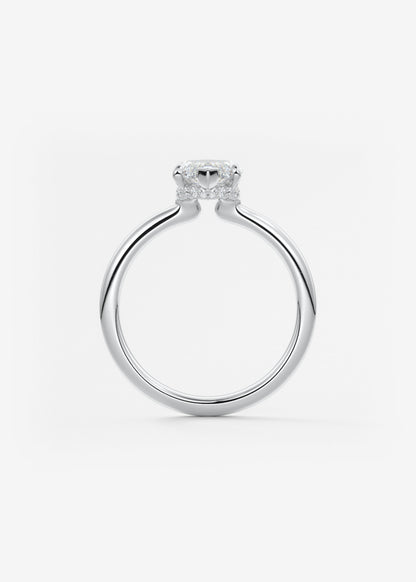 Oval Solitaire With Raised Basket Gallery Lab Grown Diamond Engagement Ring