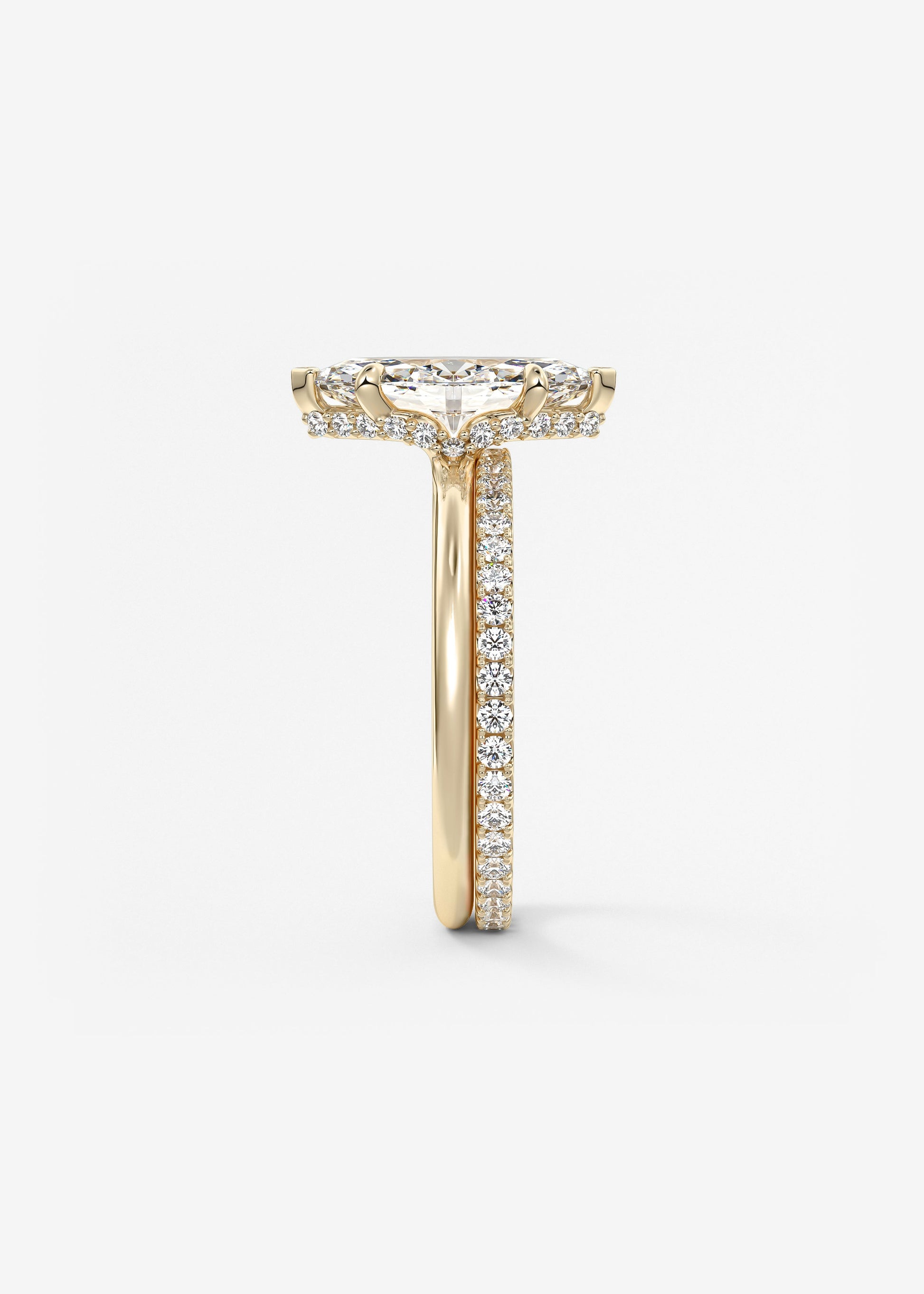 Oval Solitaire With Raised Basket Gallery Lab Grown Diamond Engagement Ring