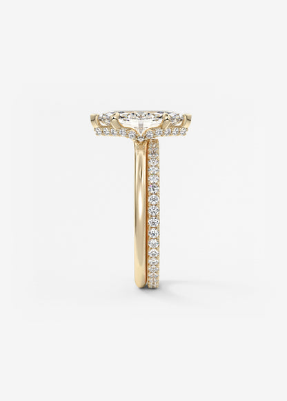Oval Solitaire With Raised Basket Gallery Lab Grown Diamond Engagement Ring