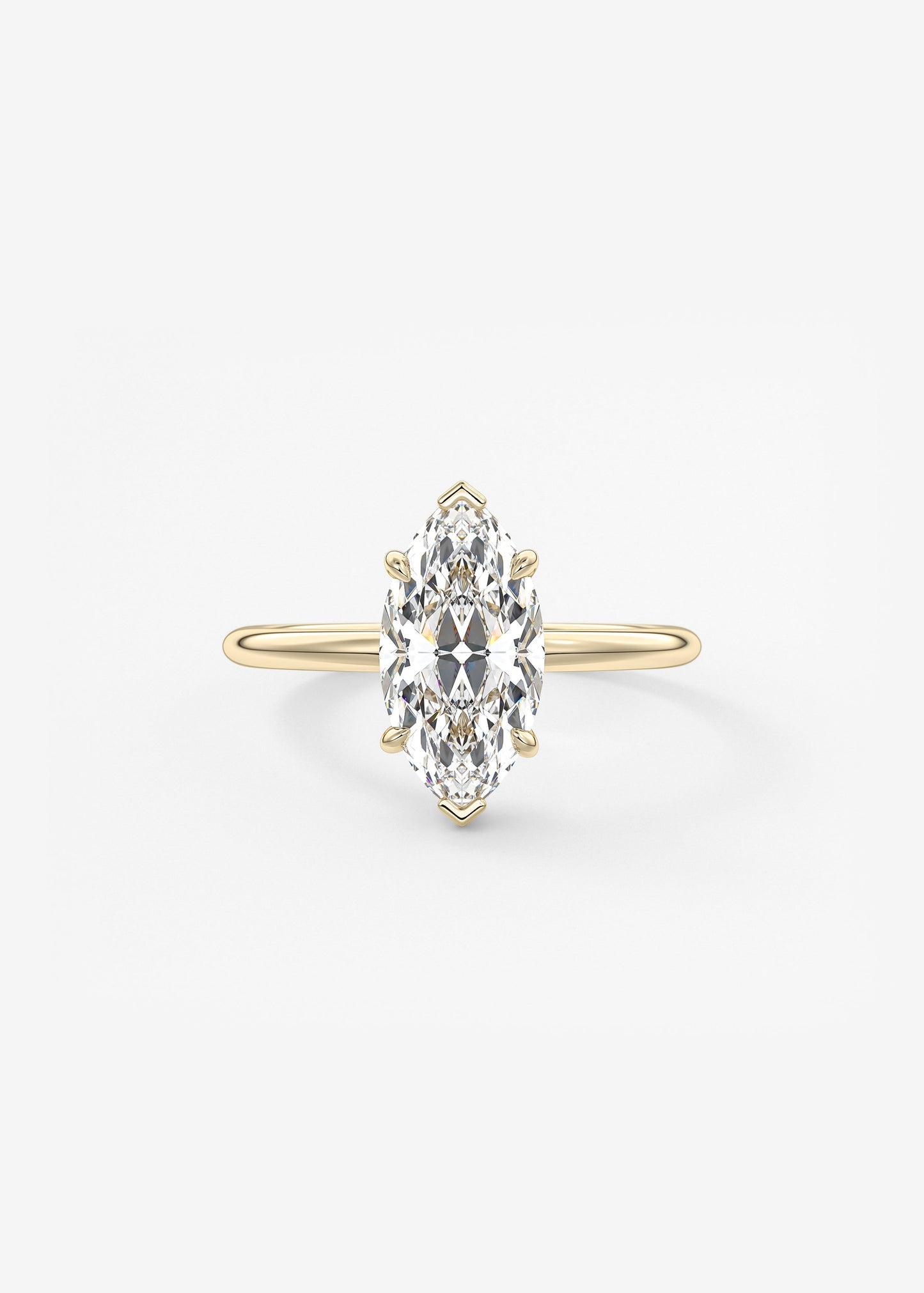 Oval Solitaire With Raised Basket Gallery Lab Grown Diamond Engagement Ring