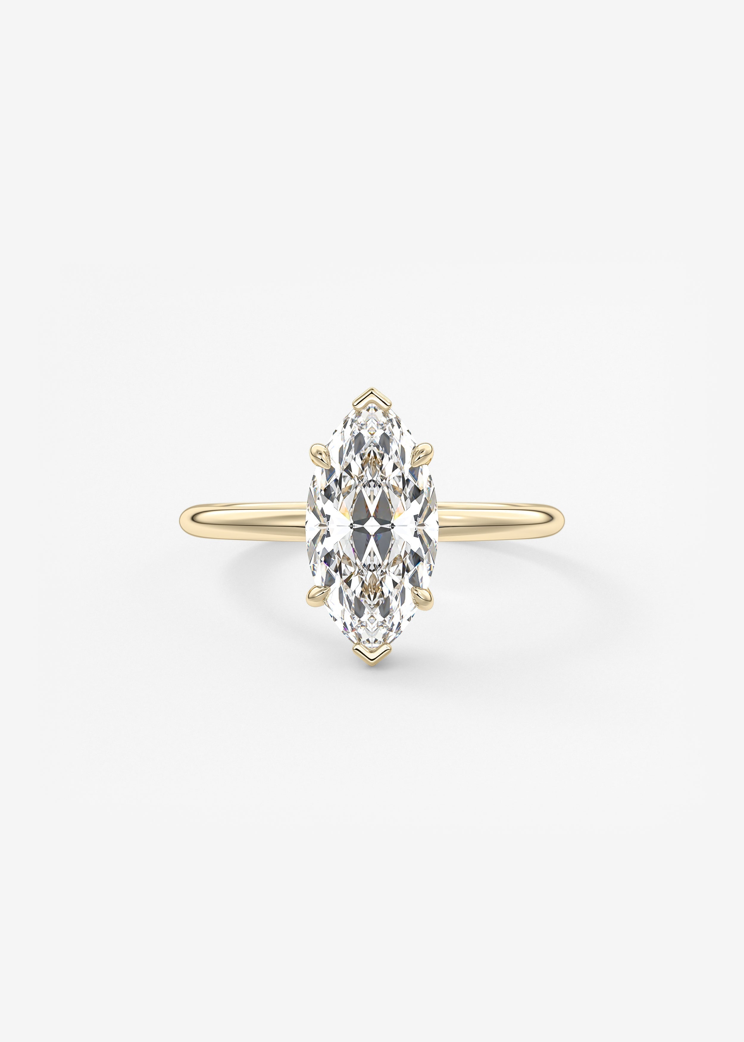 Oval Solitaire With Raised Basket Gallery Lab Grown Diamond Engagement Ring