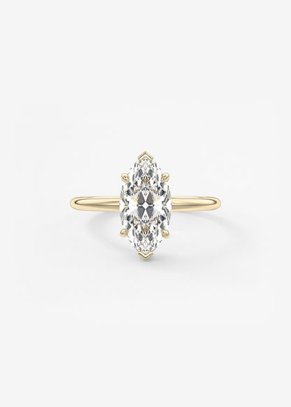 Oval Solitaire With Raised Basket Gallery Lab Grown Diamond Engagement Ring