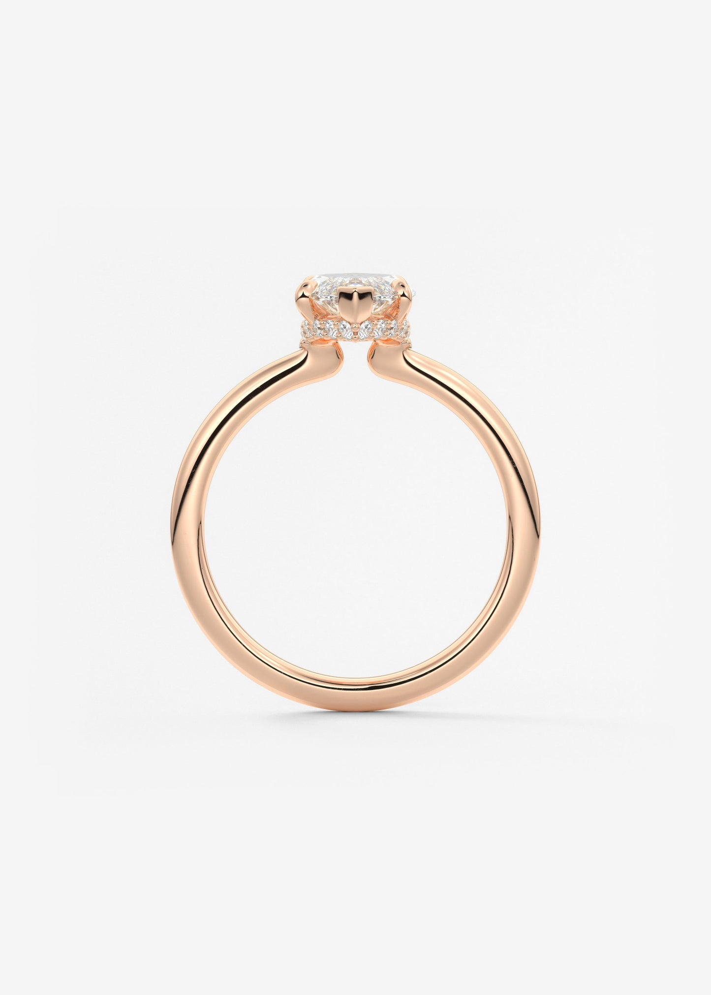 Oval Solitaire With Raised Basket Gallery Lab Grown Diamond Engagement Ring