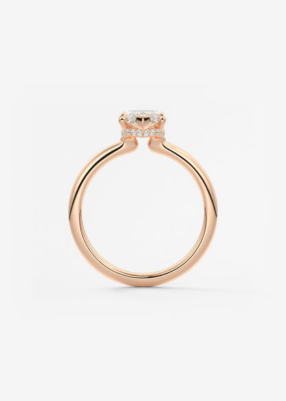 Oval Solitaire With Raised Basket Gallery Lab Grown Diamond Engagement Ring