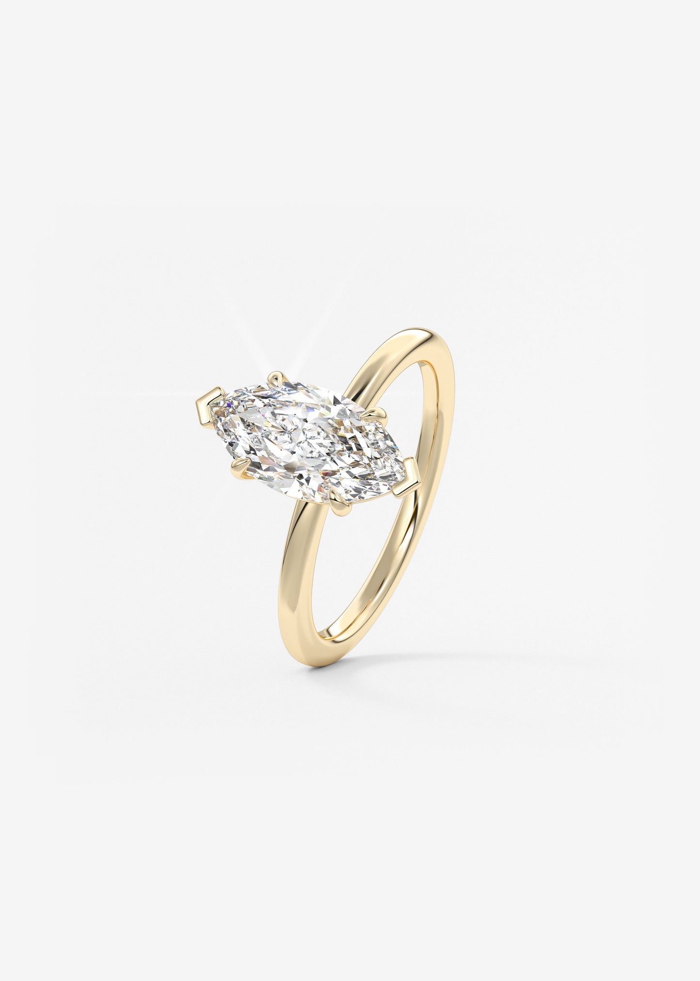 Oval Solitaire With Raised Basket Gallery Lab Grown Diamond Engagement Ring