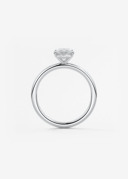 Oval Solitaire With Raised Basket Gallery Lab Grown Diamond Engagement Ring