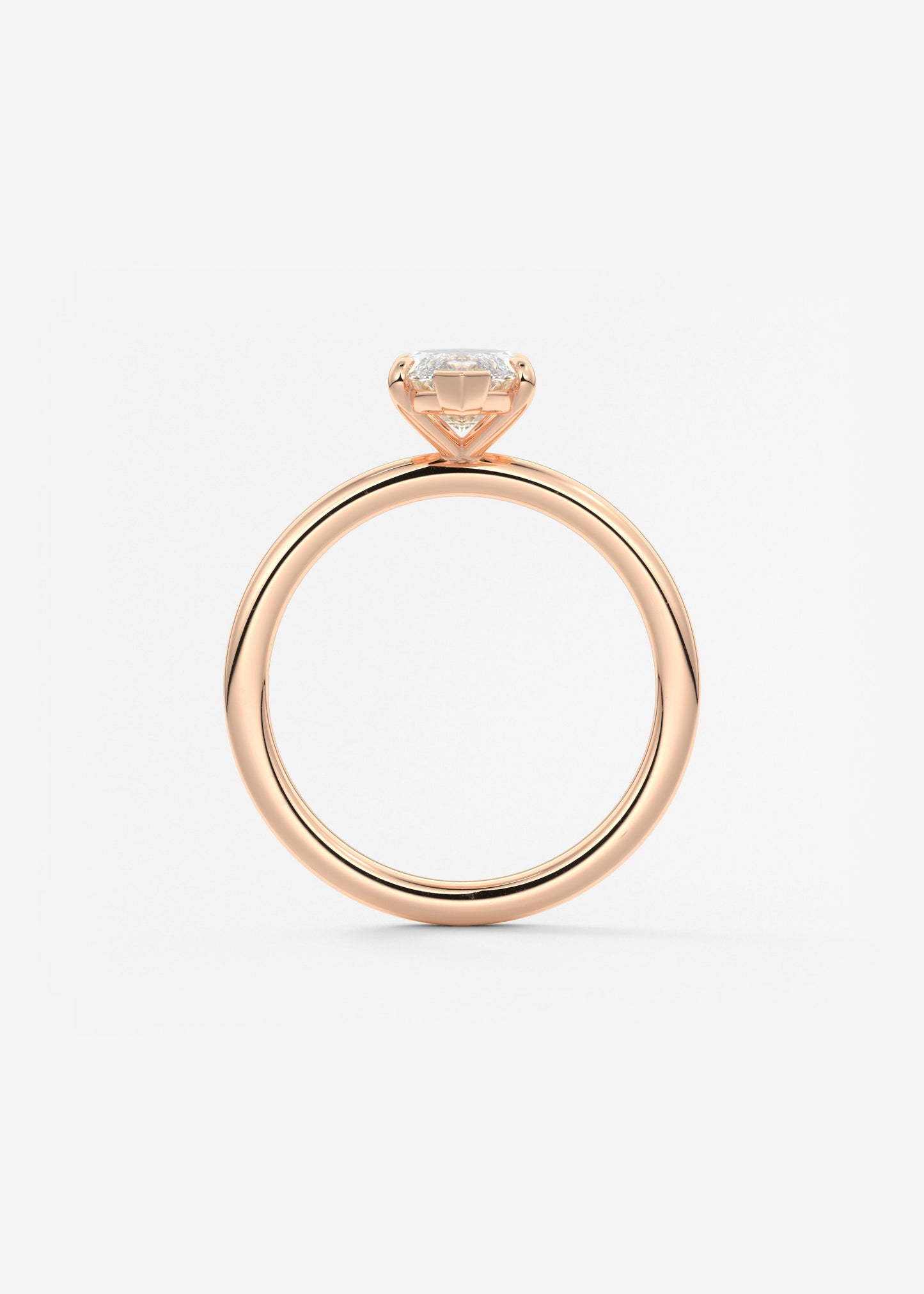 Oval Solitaire With Raised Basket Gallery Lab Grown Diamond Engagement Ring