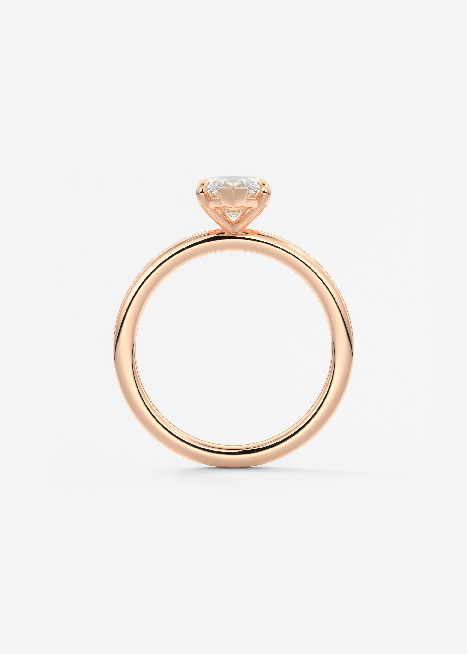Oval Solitaire With Raised Basket Gallery Lab Grown Diamond Engagement Ring