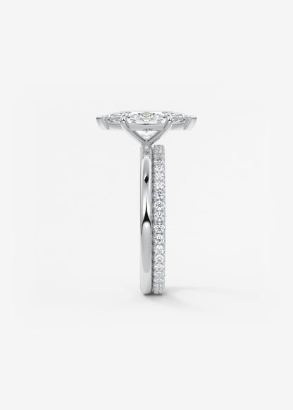 Oval Solitaire With Raised Basket Gallery Lab Grown Diamond Engagement Ring