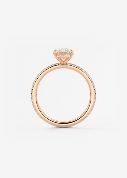 Oval Solitaire With Raised Basket Gallery Lab Grown Diamond Engagement Ring