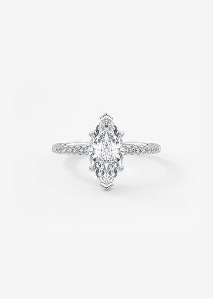 Oval Solitaire With Raised Basket Gallery Lab Grown Diamond Engagement Ring