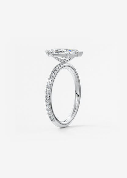 Oval Solitaire With Raised Basket Gallery Lab Grown Diamond Engagement Ring