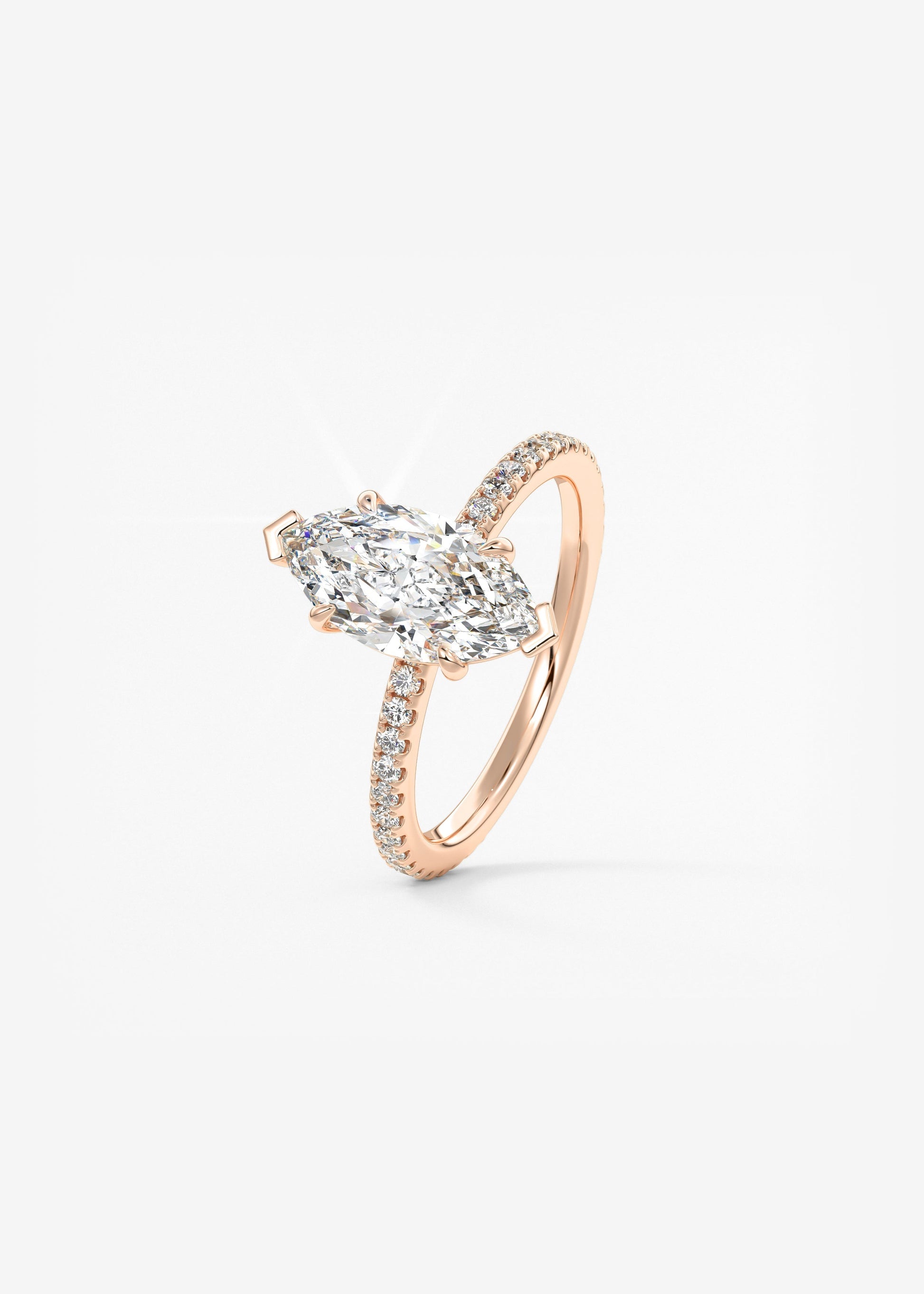 Oval Solitaire With Raised Basket Gallery Lab Grown Diamond Engagement Ring