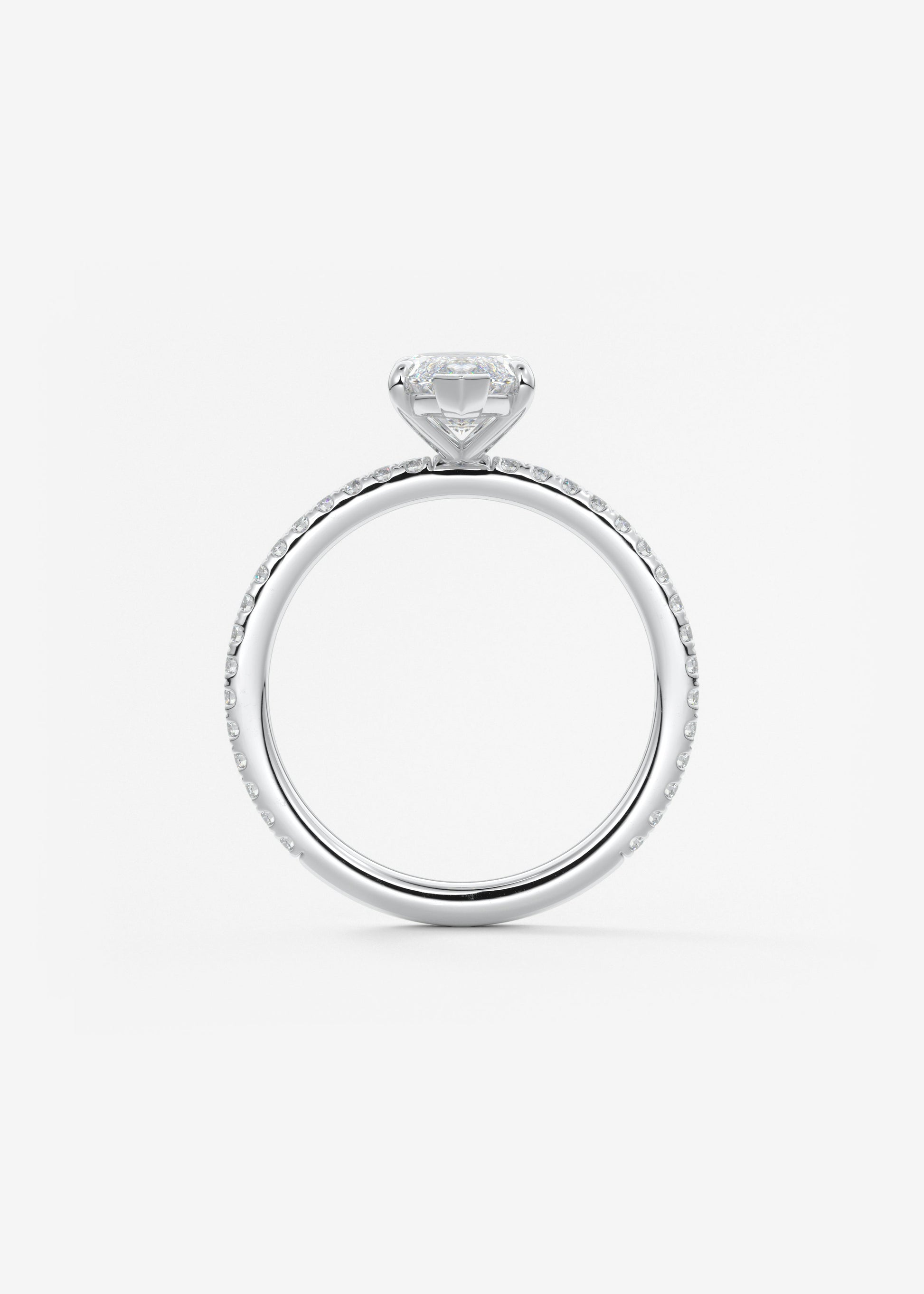 Oval Solitaire With Raised Basket Gallery Lab Grown Diamond Engagement Ring