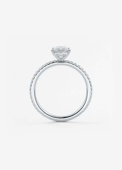 Oval Solitaire With Raised Basket Gallery Lab Grown Diamond Engagement Ring