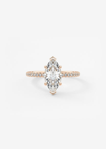 Oval Solitaire With Raised Basket Gallery Lab Grown Diamond Engagement Ring