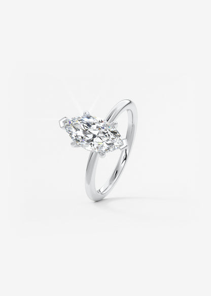 Oval Solitaire With Raised Basket Gallery Lab Grown Diamond Engagement Ring