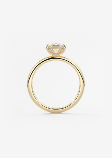 Oval Solitaire With Raised Basket Gallery Lab Grown Diamond Engagement Ring