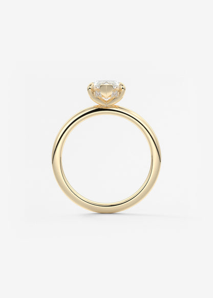 Oval Solitaire With Raised Basket Gallery Lab Grown Diamond Engagement Ring