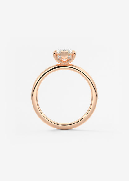 Oval Solitaire With Raised Basket Gallery Lab Grown Diamond Engagement Ring