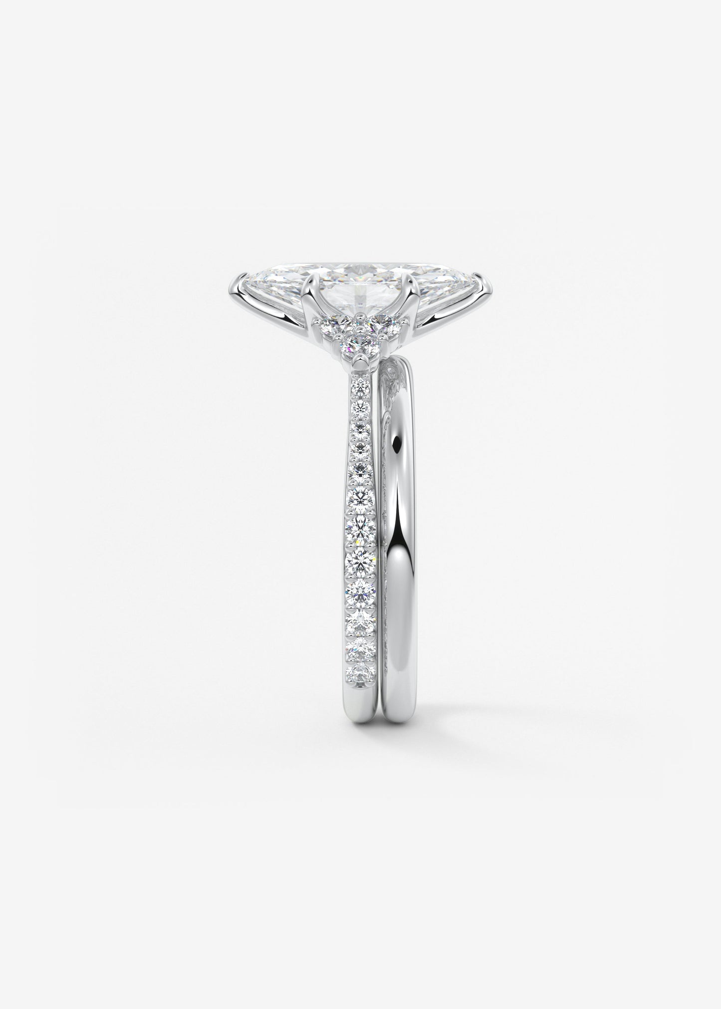 Oval Solitaire With Raised Basket Gallery Lab Grown Diamond Engagement Ring