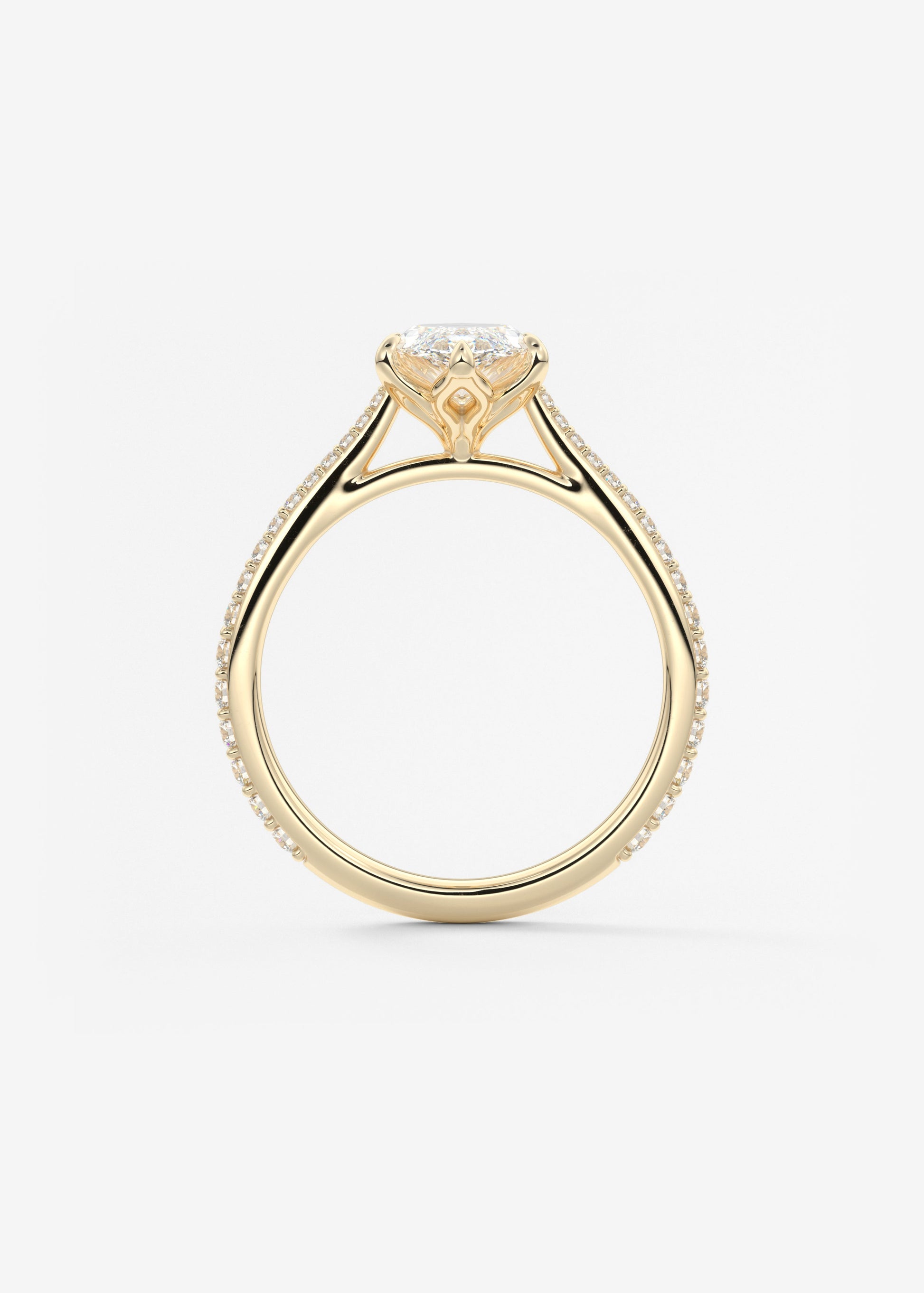 Oval Solitaire With Raised Basket Gallery Lab Grown Diamond Engagement Ring
