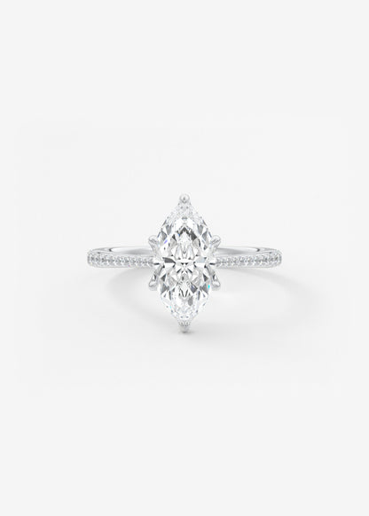 Oval Solitaire With Raised Basket Gallery Lab Grown Diamond Engagement Ring