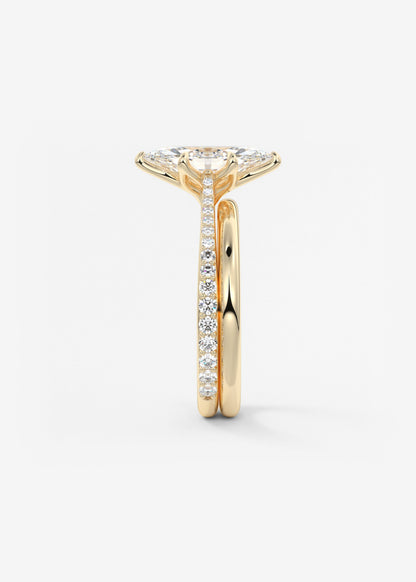 Oval Solitaire With Raised Basket Gallery Lab Grown Diamond Engagement Ring