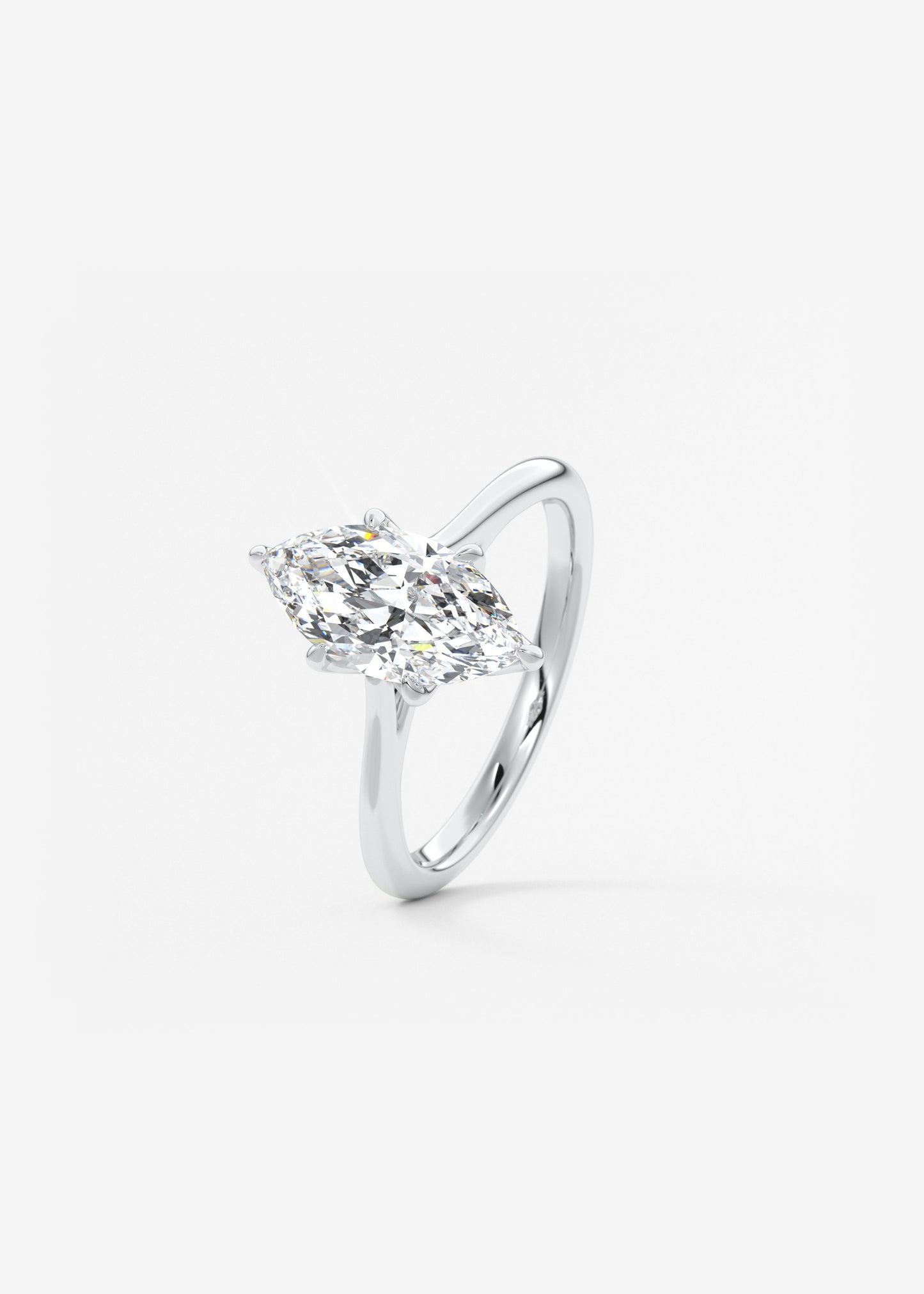 Oval Solitaire With Raised Basket Gallery Lab Grown Diamond Engagement Ring