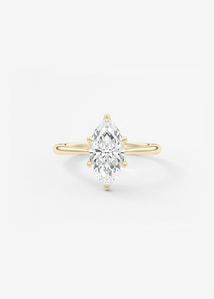 Oval Solitaire With Raised Basket Gallery Lab Grown Diamond Engagement Ring