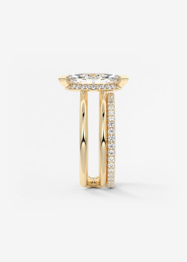 Oval Solitaire With Raised Basket Gallery Lab Grown Diamond Engagement Ring