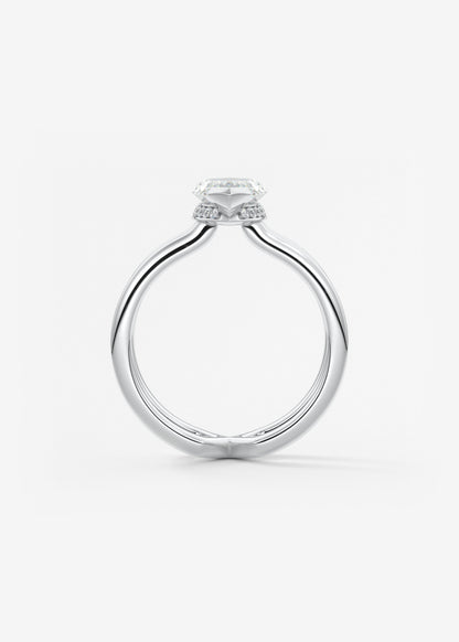 Oval Solitaire With Raised Basket Gallery Lab Grown Diamond Engagement Ring