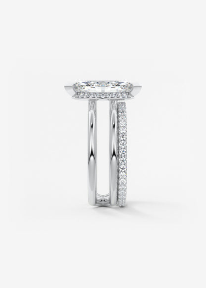 Oval Solitaire With Raised Basket Gallery Lab Grown Diamond Engagement Ring