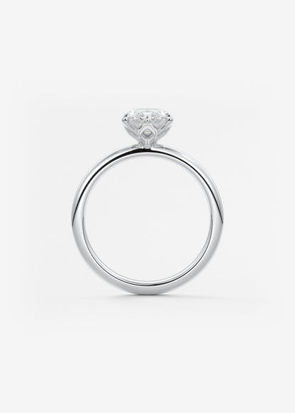Oval Solitaire With Raised Basket Gallery Lab Grown Diamond Engagement Ring