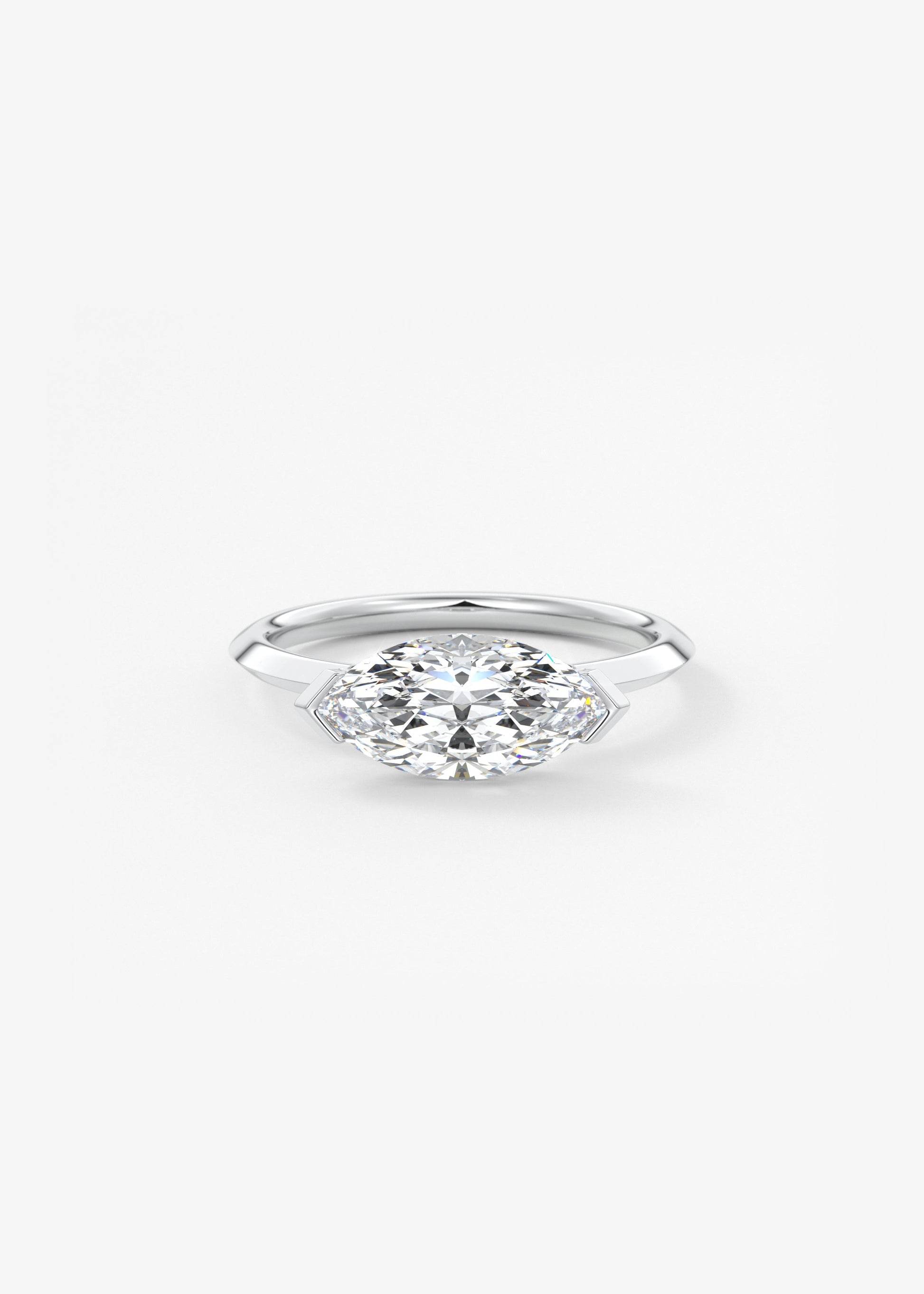Oval Solitaire With Raised Basket Gallery Lab Grown Diamond Engagement Ring