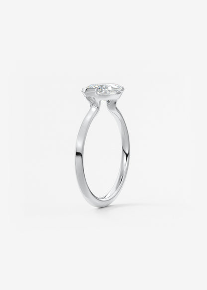 Oval Solitaire With Raised Basket Gallery Lab Grown Diamond Engagement Ring