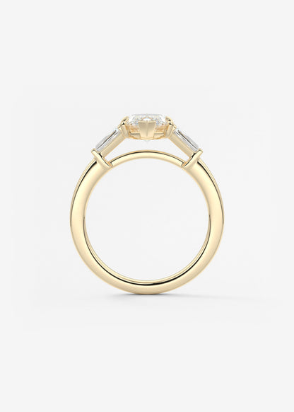 Oval Solitaire With Raised Basket Gallery Lab Grown Diamond Engagement Ring