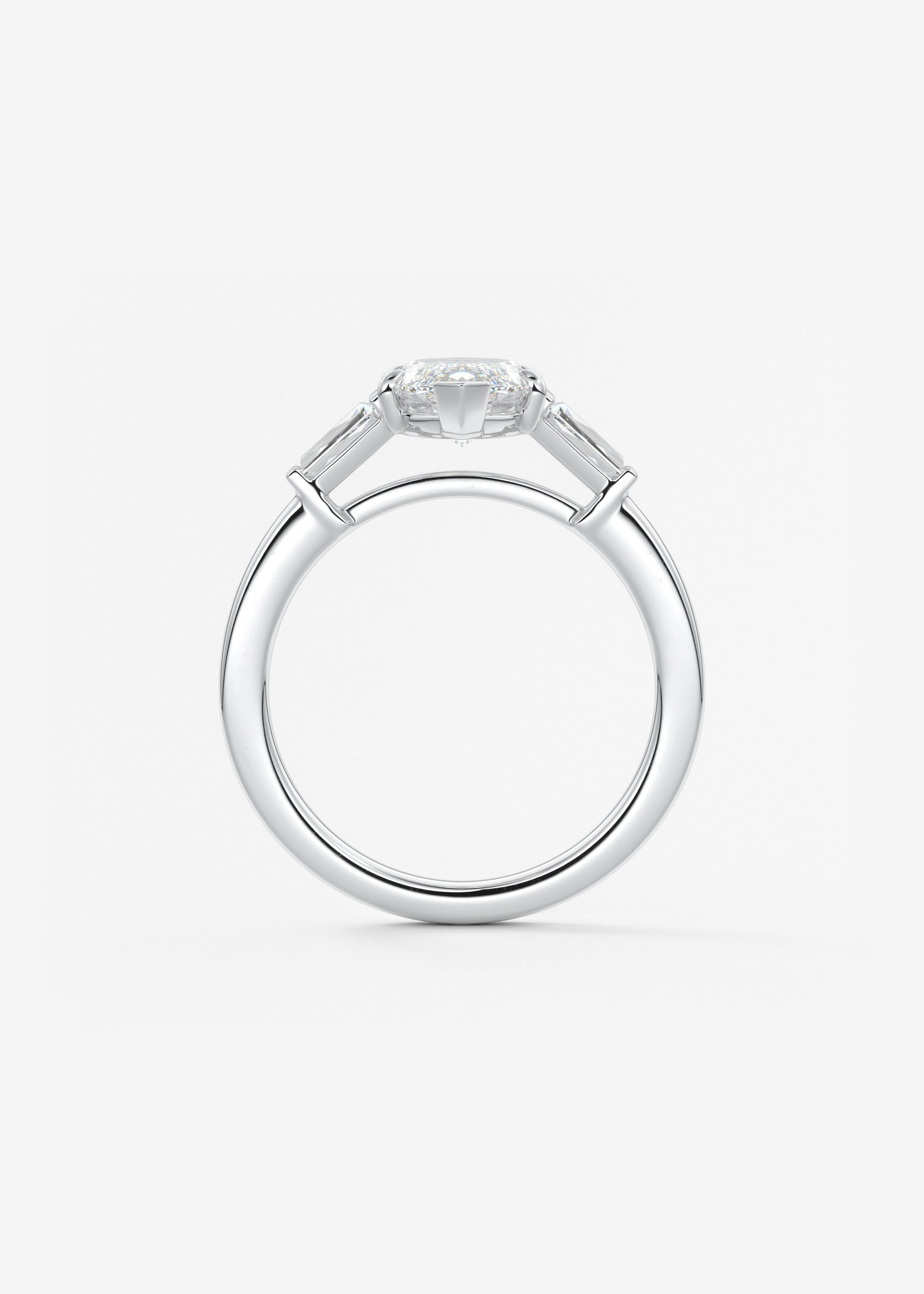 Oval Solitaire With Raised Basket Gallery Lab Grown Diamond Engagement Ring