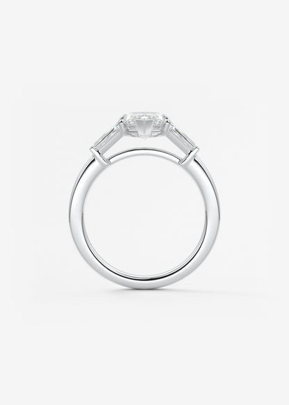 Oval Solitaire With Raised Basket Gallery Lab Grown Diamond Engagement Ring