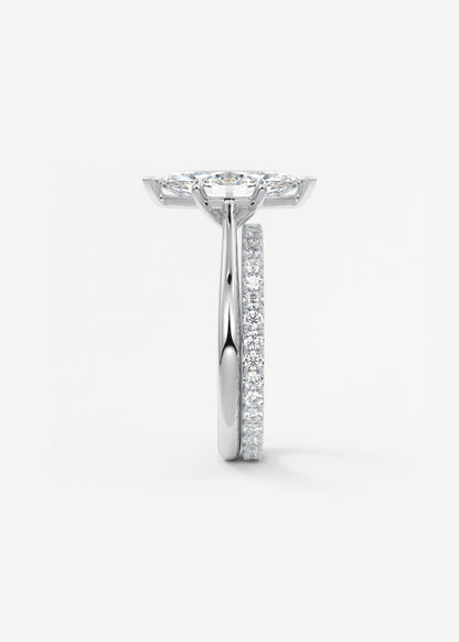 Oval Solitaire With Raised Basket Gallery Lab Grown Diamond Engagement Ring