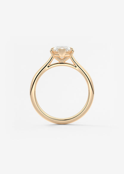Oval Solitaire With Raised Basket Gallery Lab Grown Diamond Engagement Ring