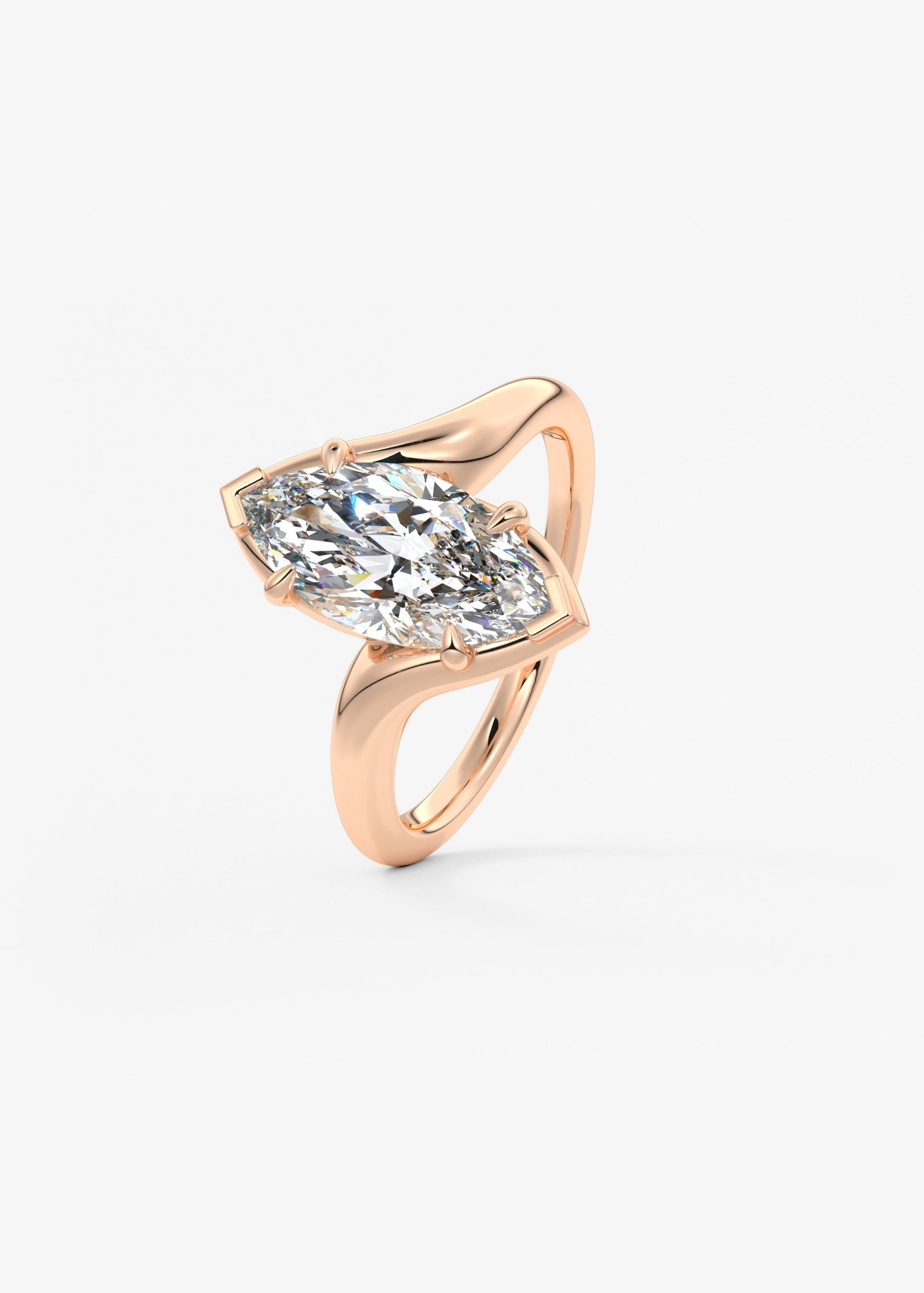 Oval Solitaire With Raised Basket Gallery Lab Grown Diamond Engagement Ring