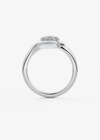 Oval Solitaire With Raised Basket Gallery Lab Grown Diamond Engagement Ring